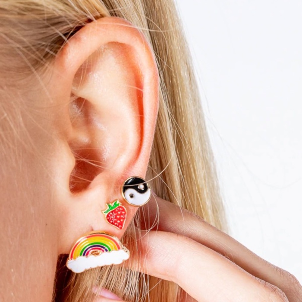 BSR By Samii Ryan Strawberry Studded Earrings